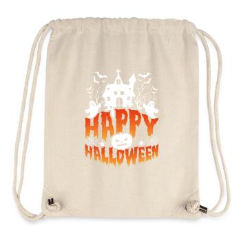 Happy Halloween Spooky House Scene - Stanley/Stella Recycled Gym Bag - natural - Front