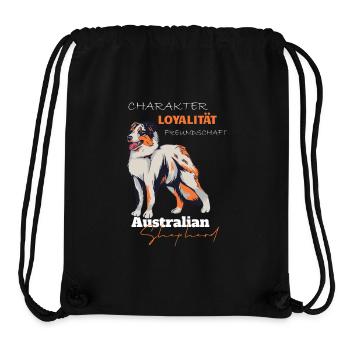 Aussie Shepherd character loyalty friendship - Stanley/Stella Recycled Gym Bag - black - Front