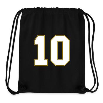 Maillot 10 numéros - Sac à cordon recyclé Stanley/Stella - noir - Devant