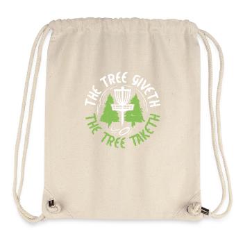 Disc Golf - Sac à cordon recyclé Stanley/Stella - blanc naturel - Devant
