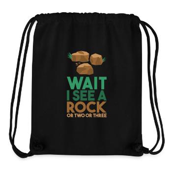 Wait I See A Rock - Stanley/Stella Recycled Gym Bag - black - Front