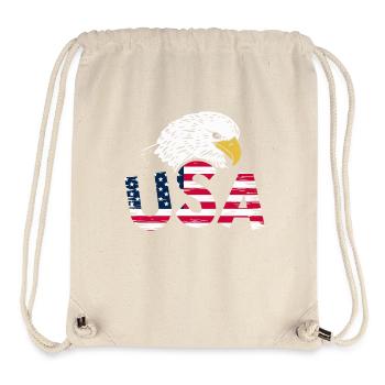 Aigle des États-Unis - Sac à cordon recyclé Stanley/Stella - blanc naturel - Devant