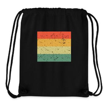 Quardrat Square Retro Vintage Sunset - Stanley/Stella Recycled Gym Bag - black - Front