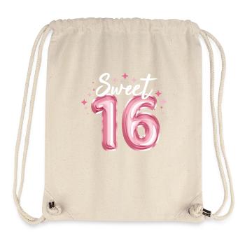 Sweet 16 Year Old Girl Gifts Birthday Shirt - Stanley/Stella Recycled Gym Bag - natural - Front