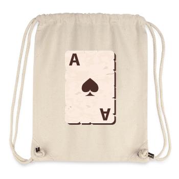 Poker Poker Poker Cadeau De Pik As - Sac à cordon recyclé Stanley/Stella - blanc naturel - Devant