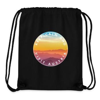 Keep Calm Visit Austria Kreis Badge - Stanley/Stella recycelter Gym Bag - Schwarz - Vorne