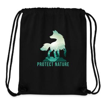 Fox Nature Environmentalist - Stanley/Stella Recycled Gym Bag - black - Front