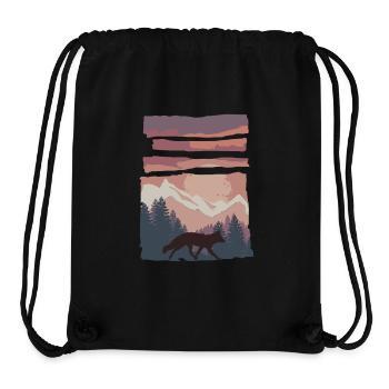 Fox Forest Animal Gift - Stanley/Stella Recycled Gym Bag - black - Front