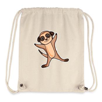 Erdmännchen Sticker - Stanley/Stella recycelter Gym Bag - Naturweiß - Vorne