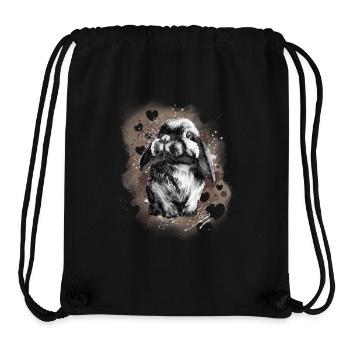 Kaninchen Hase - Stanley/Stella recycelter Gym Bag - Schwarz - Vorne