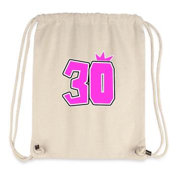 30 Crown - 30 Birthday - Stanley/Stella Recycled Gym Bag - natural - Front