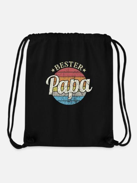 Bester Papa 2021 Vatertag Daddy Vater Retro Vintag - Stanley/Stella recycelter Gym Bag - Schwarz