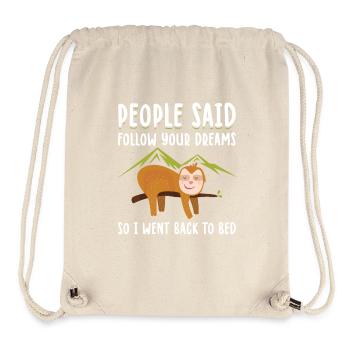 Sloth morning muffle pajama long sleeper gift - Stanley/Stella Recycled Gym Bag - natural - Front