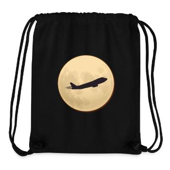 Jumbo Silhouette gegen den Mond - Stanley/Stella recycelter Gym Bag - Schwarz - Vorne
