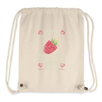 Framboise sort drôle - Sac à cordon recyclé Stanley/Stella - blanc naturel - Devant