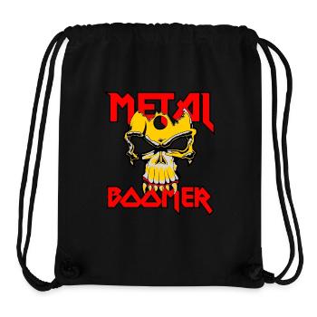 Heavy Metal Boomer Skull and Bones - Stanley/Stella Recycled Gym Bag - black - Front