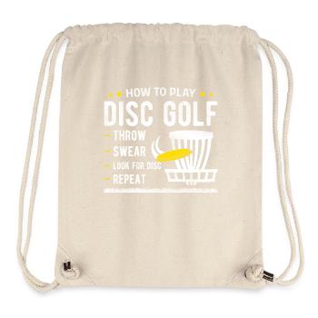 Disc Golf - Sac à cordon recyclé Stanley/Stella - blanc naturel - Devant