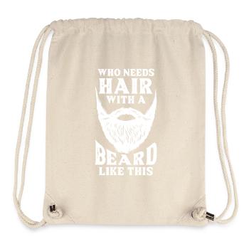 bald head - Stanley/Stella Recycled Gym Bag - natural - Front