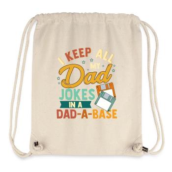 Dad Joke Dad-A-Base Graphic Tee - Stanley/Stella Recycled Gym Bag - natural - Front