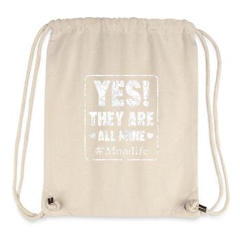 Mama große Familie viele Kinder Momlife - Stanley/Stella recycelter Gym Bag - Naturweiß - Vorne