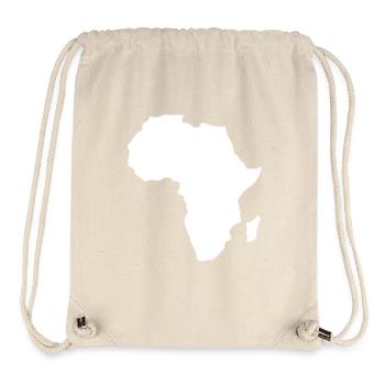 Afrika Kontinent Karte weiß - Stanley/Stella recycelter Gym Bag - Naturweiß - Vorne
