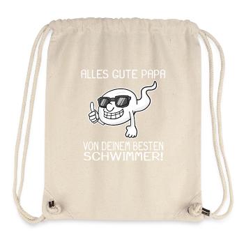 Alles gute Papa Vatertag Geschenk - Stanley/Stella recycelter Gym Bag - Naturweiß - Vorne