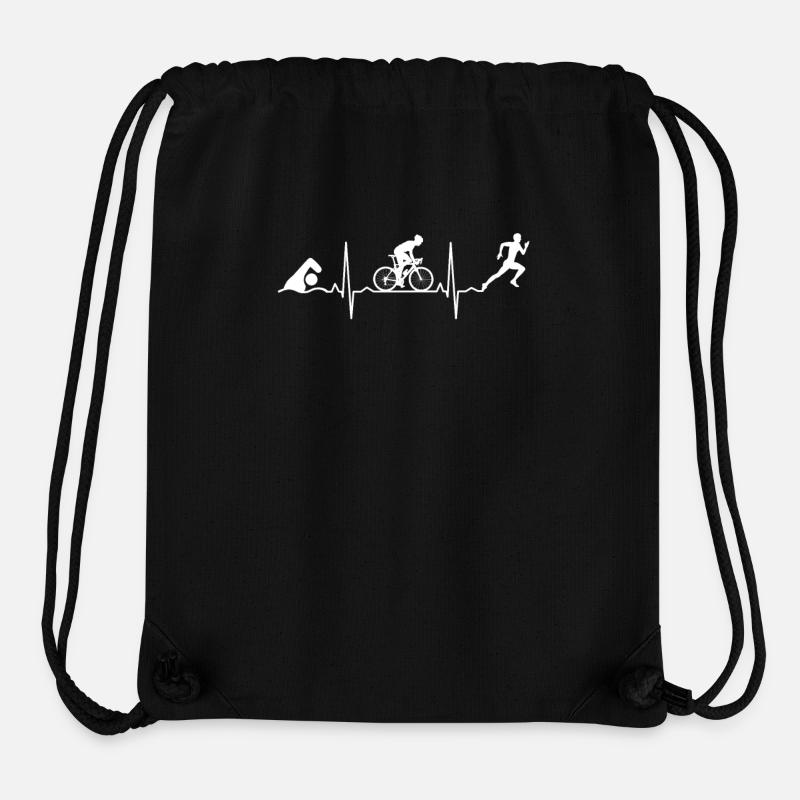 Triathlon Triathlon Herzschlag - Sac à cordon recyclé Stanley/Stella - noir