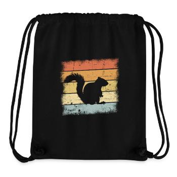 Écureuil retro design - Sac à cordon recyclé Stanley/Stella - noir - Devant