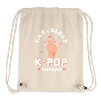 K-Pop Eat Sleep Kpop Repeat - Stanley/Stella recycelter Gym Bag - Naturweiß - Vorne