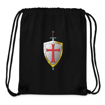 Templer Schild und Schwert - Tempelritter - Stanley/Stella recycelter Gym Bag - Schwarz - Vorne