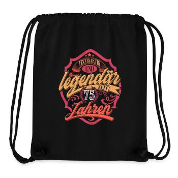 75. Geburtstag - Stanley/Stella recycelter Gym Bag - Schwarz - Vorne