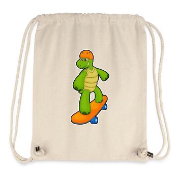 Turtle Skater Skateboard - Stanley/Stella Recycled Gym Bag - natural - Front