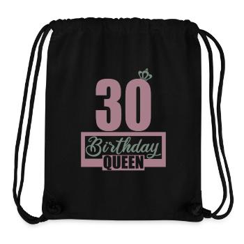 30. Geburtstag 30 Jahre 30er Birthday Queen - Stanley/Stella recycelter Gym Bag - Schwarz - Vorne