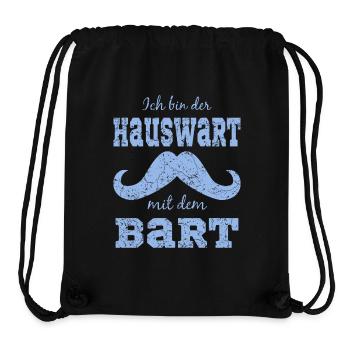 Lustiges Bart Motiv - Stanley/Stella recycelter Gym Bag - Schwarz - Vorne