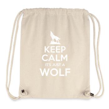 Wolf saying Keep calm Wolf - Stanley/Stella Recycled Gym Bag - natural - Front