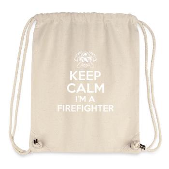 Keep Calm Im a Firefighter - Sac à cordon recyclé Stanley/Stella - blanc naturel - Devant
