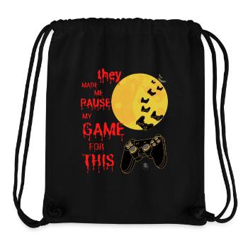 conception de joueurs d’Halloween. Maillot de nerd du jeu - Sac à cordon recyclé Stanley/Stella - noir - Devant