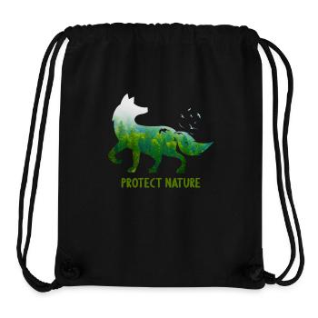 Protect Nature Fox Environmental Protection Animal Welfare - Stanley/Stella Recycled Gym Bag - black - Front