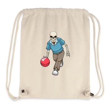 Boule de bowling squelette - Sac à cordon recyclé Stanley/Stella - blanc naturel - Devant