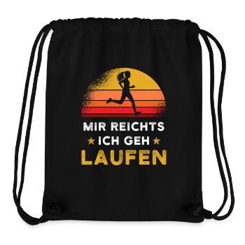 Joggen Laufen MIr reichts ich geh laufen - Stanley/Stella recycelter Gym Bag - Schwarz - Vorne