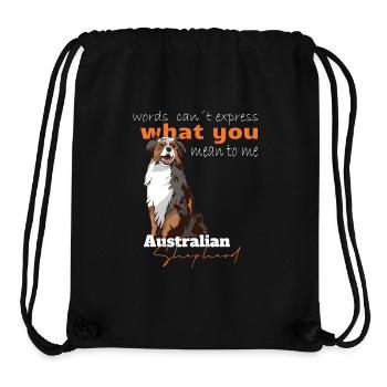 Aussi Australian Shepherd words cant exress - Sac à cordon recyclé Stanley/Stella - noir - Devant