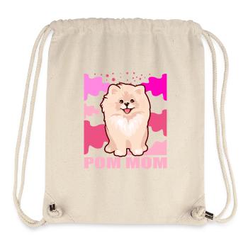 Zwergspitz Pomeranian Maîtresse Chien Maman Cadeau - Sac à cordon recyclé Stanley/Stella - blanc naturel - Devant