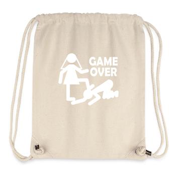 JGA Bride Groom Marriage Game Over Gift - Sac à cordon recyclé Stanley/Stella - blanc naturel - Devant