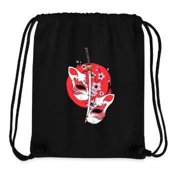 Kitsune Masque Épée Japonaise Katana Japonais - Sac à cordon recyclé Stanley/Stella - noir - Devant
