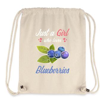 Just a girl who loves Blueberries - Stanley/Stella Recycled Gym Bag - natural - Front