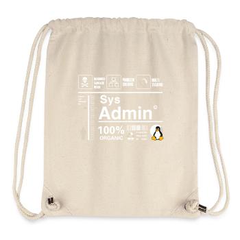 Sys Admin Penguin Computer Nerd pc Board cpu inh - Stanley/Stella Recycled Gym Bag - natural - Front