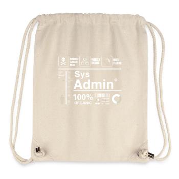 sys admin Contenu Ironie Humour Ordinateur Nerd pc cor - Sac à cordon recyclé Stanley/Stella - blanc naturel - Devant