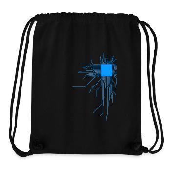platine blau computer pc Admin Core cpu Nerd code - Stanley/Stella recycelter Gym Bag - Schwarz - Vorne
