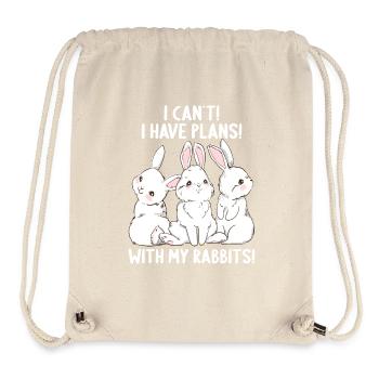 Rabbit i cant i have plans with my rabbits - Stanley/Stella Recycled Gym Bag - natural - Front