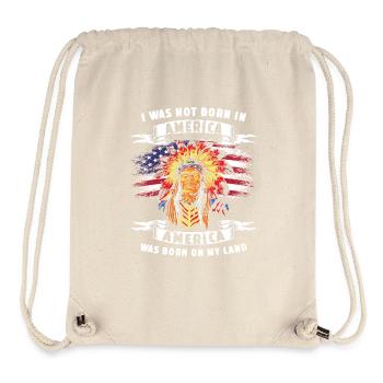 Indian USA Saying - Stanley/Stella Recycled Gym Bag - natural - Front